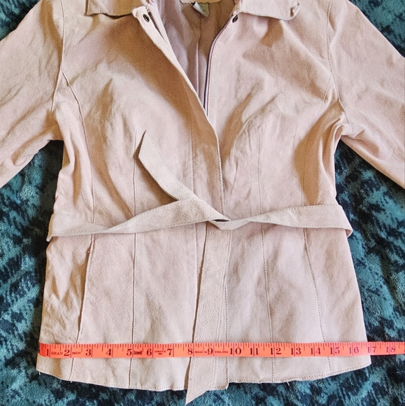 JW Leather Pink (pale Petal pink) Chic Jacket, size L - Picture 7 of 13